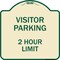 Signmission Visitor Parking Visitor Parking 2 Hour Limit Heavy-Gauge Aluminum Sign, 18" x 18", TG-1818-22729 A-DES-TG-1818-22729 - alternate 1